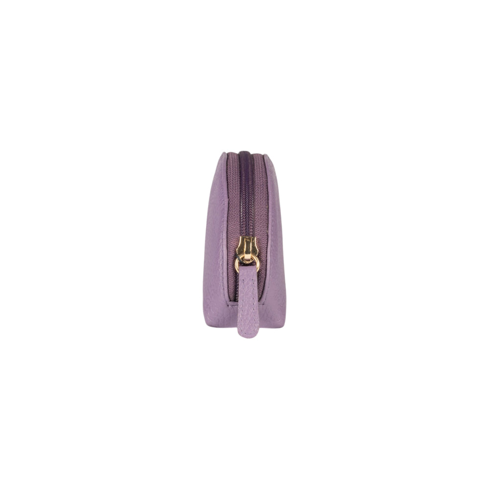 Renato Borzatta Violet Half-Moon Leather Clutch
