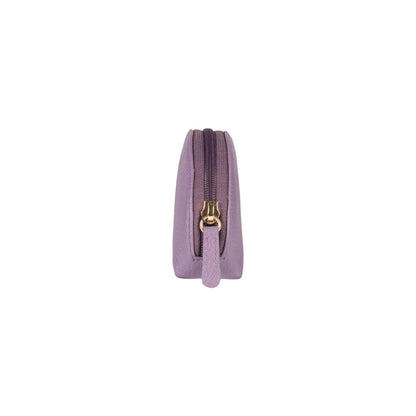 Renato Borzatta Violet Half-Moon Leather Clutch
