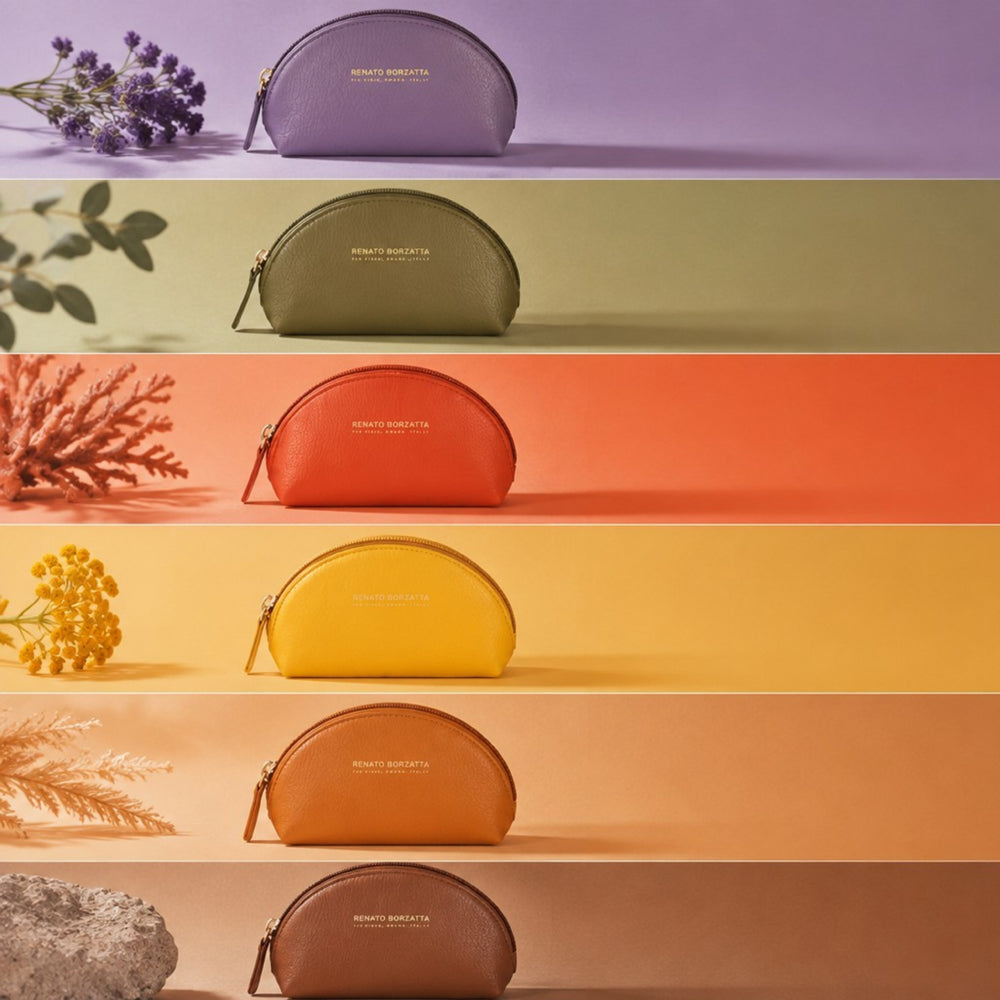 Renato Borzatta Violet Half-Moon Leather Clutch product view 2
