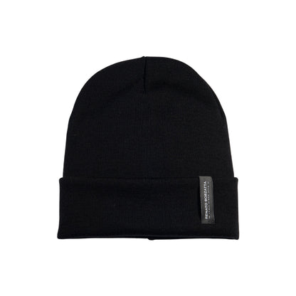 Renato Borzatta CIMONE Black Wool-Blend Beanie
